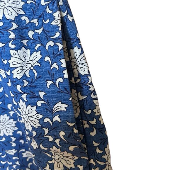 J. CREW Women’s Floral 100% Cotton Sky Blue White Black Lined Shorts Size 16 - Picture 3 of 9